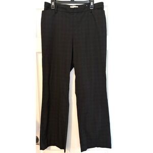 ColdWater Creek Slacks Size 12 Natural Fit pants Black Charcoal Wide leg Office